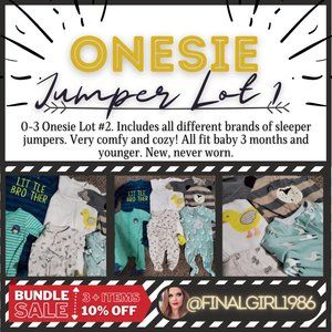 Baby 0-3 Months Sleeper Jumper Lot 1